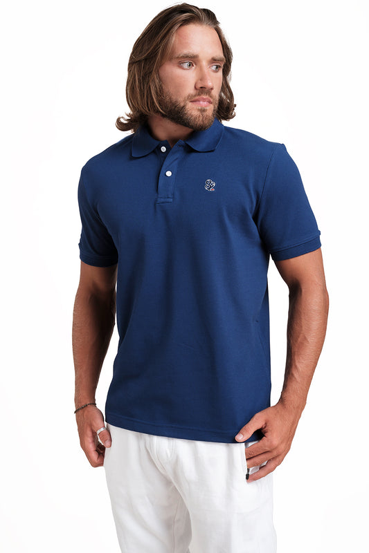 Polo plain Sky Blue T-shirts with Front Embroidery, Solid pique fabric