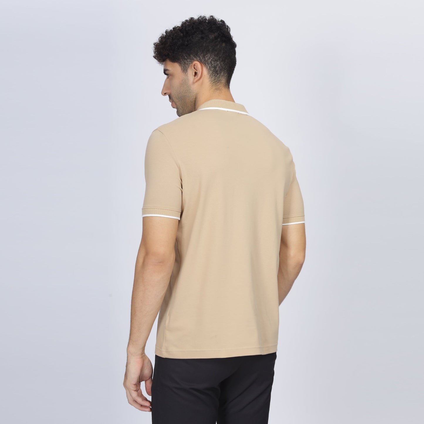 Mens Collar Tshirt - Street82 Round Chest Print