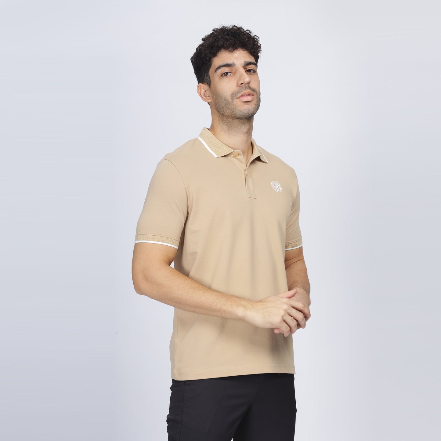 Mens Collar Tshirt - Street82 Round Chest Print