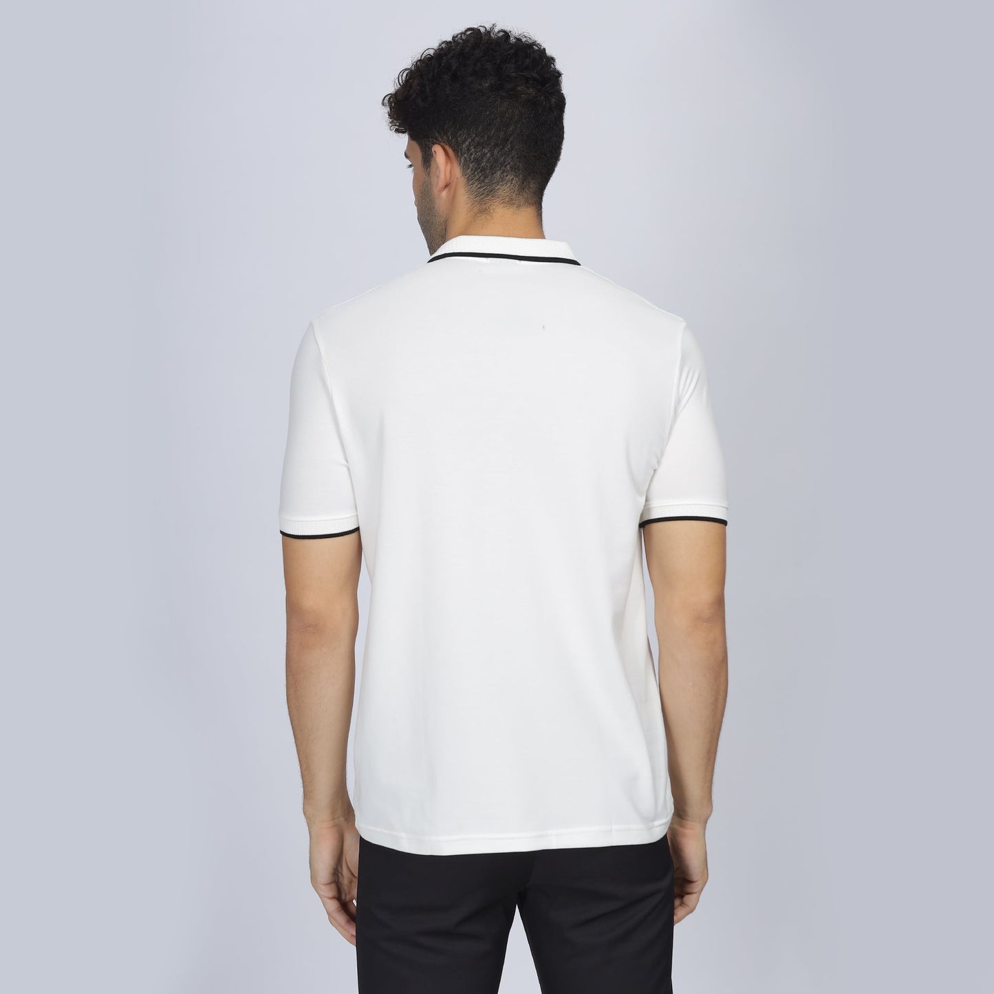 Mens Collar Tshirt - Street82 Round Chest Print
