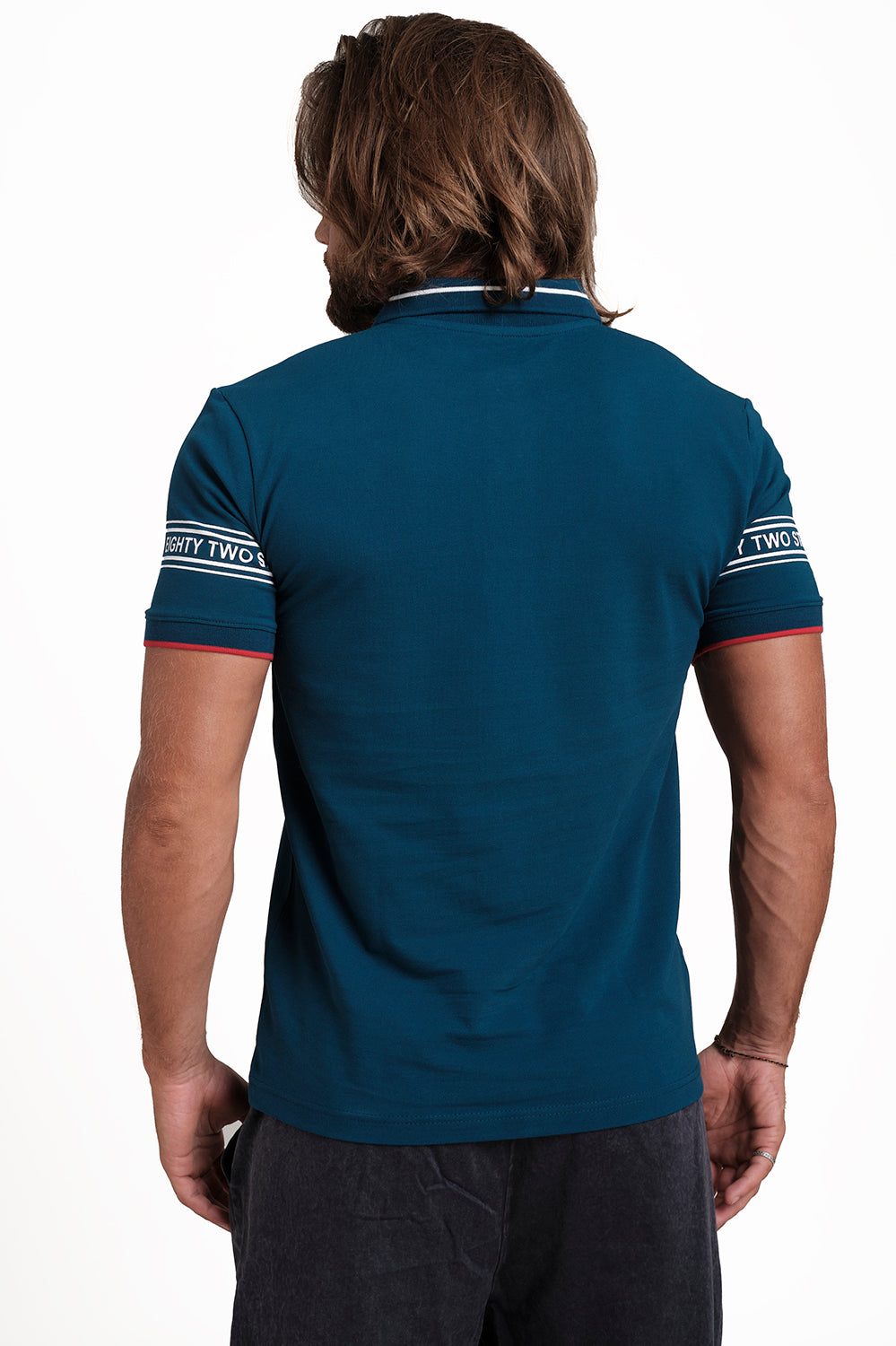 Slim Fit Luxury Premium Cotton pique polo plain T-shirt with Tipping design Collar Details & Sleeve Rubber Print
