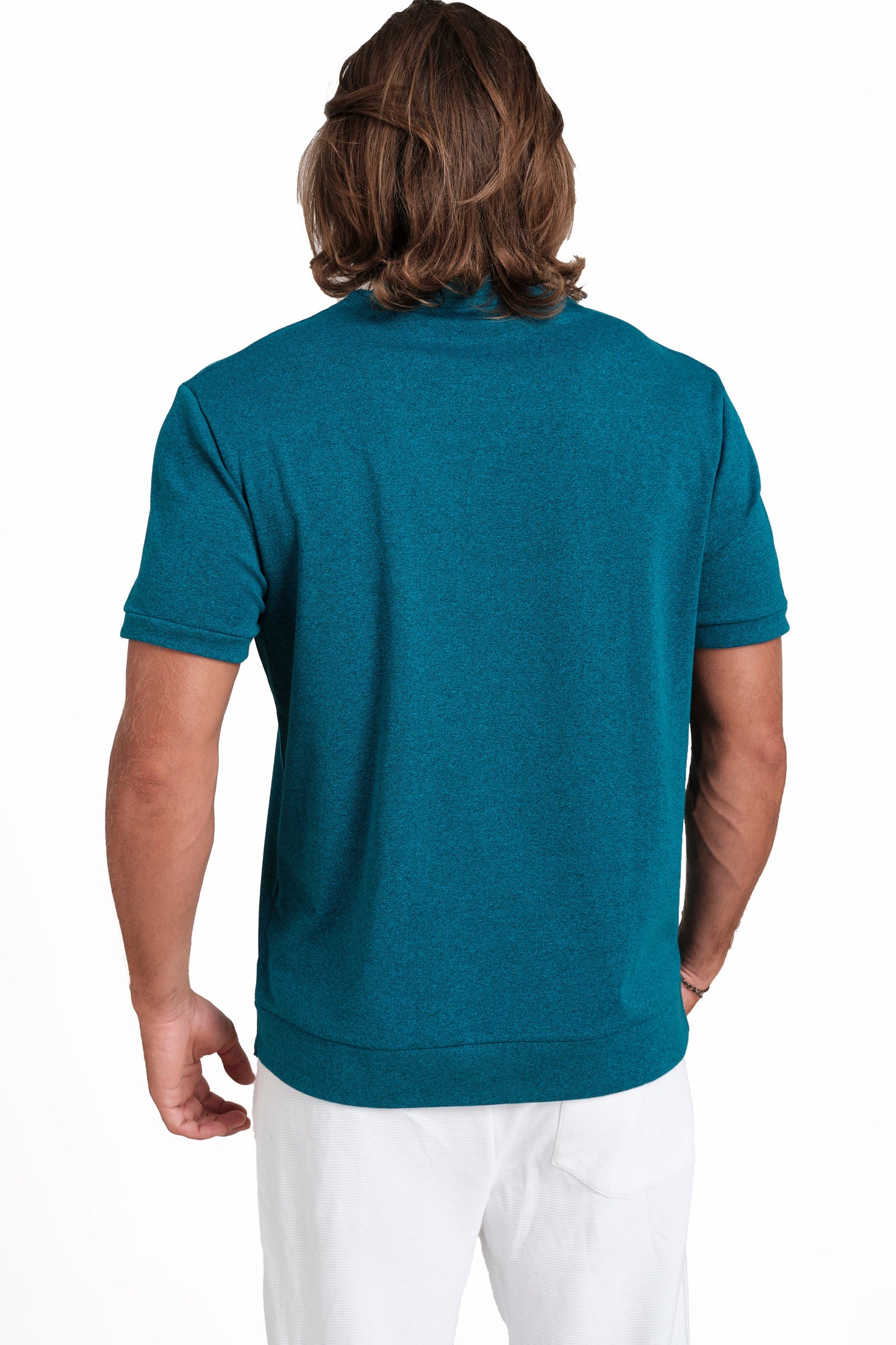 SOLID RIB FABRIC T-shirt, Front Embroidery