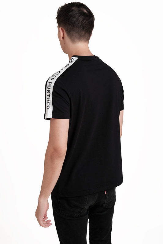 Front & Shoulder Contrast cut Rubber print, Solid Lycra Jersey T-shirt