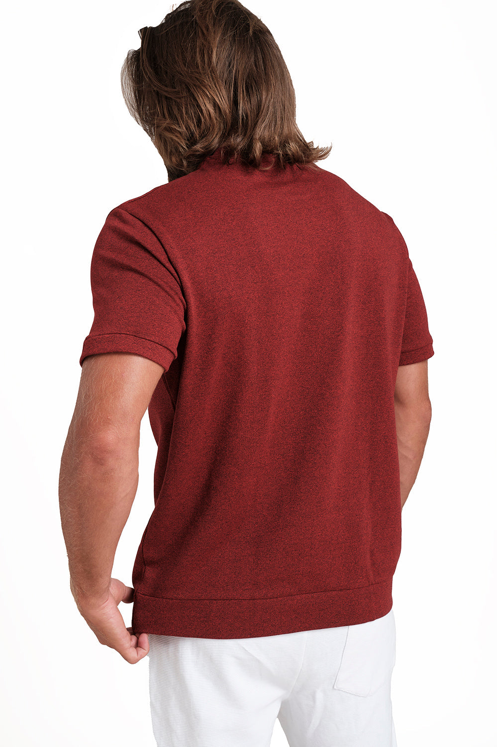 SOLID RIB FABRIC T-shirt, Front Embroidery