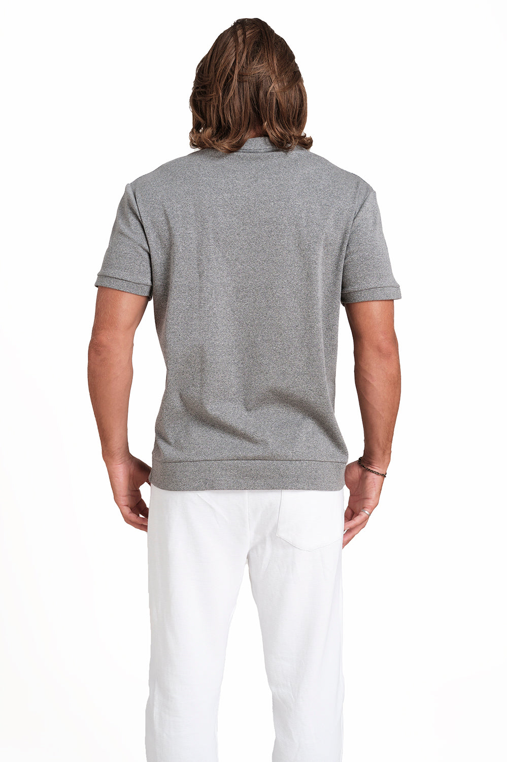 SOLID RIB FABRIC T-shirt, Front Embroidery
