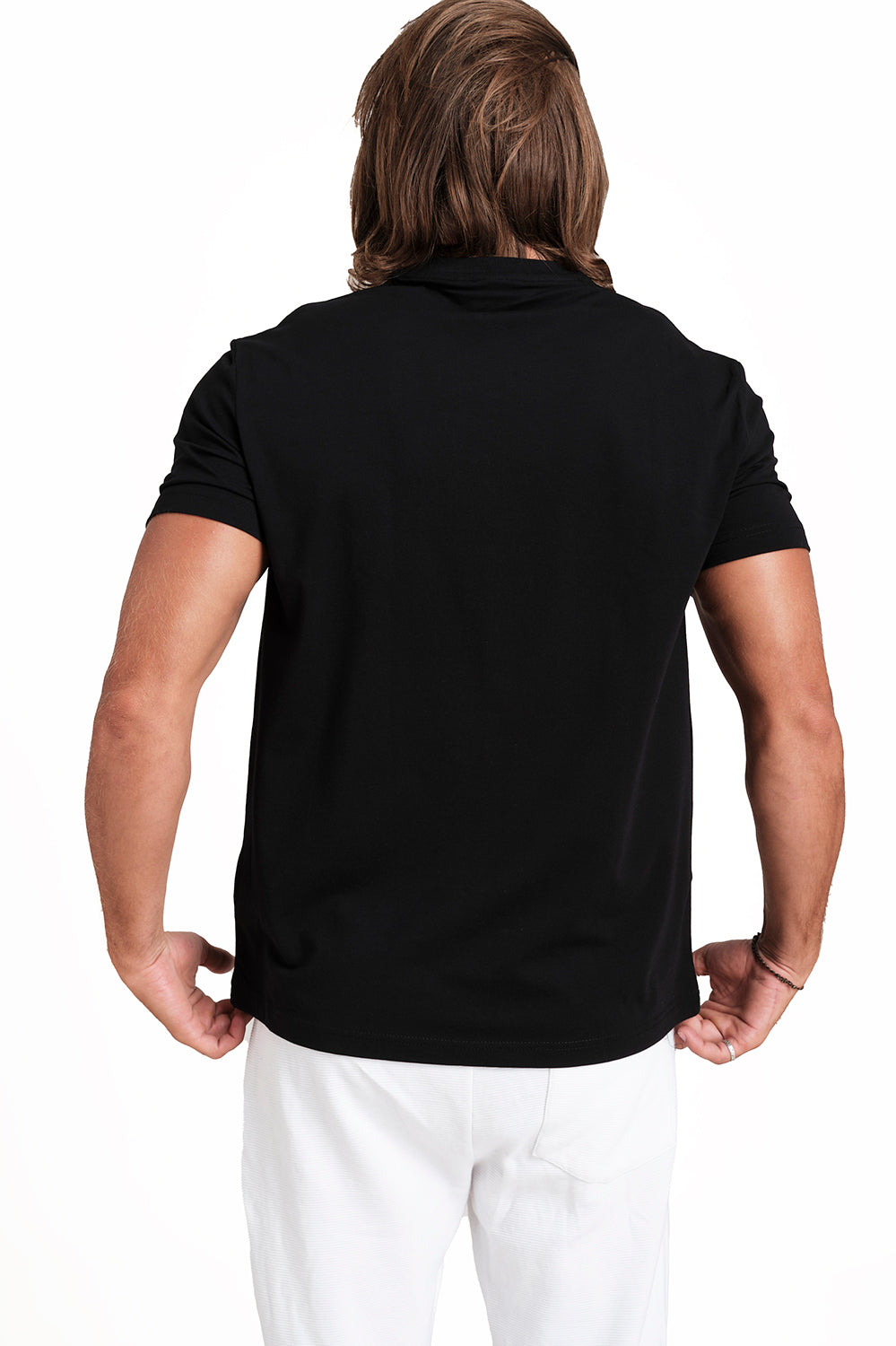 Front 3 Colour Rubber Print, solid single lycra t-shirt