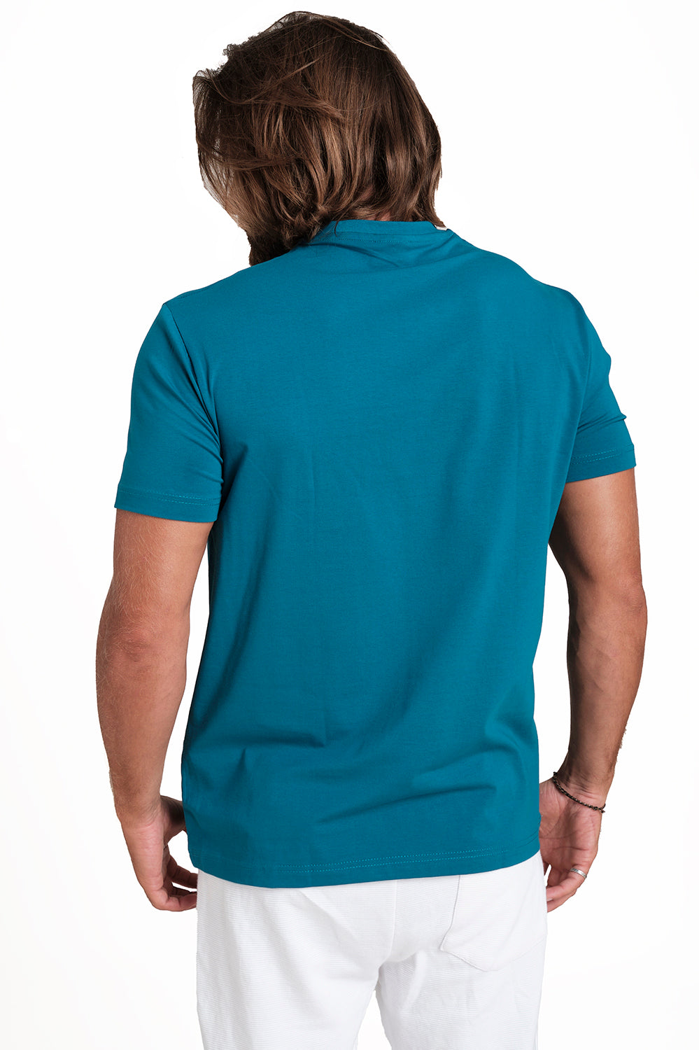 Front 3 Colour Rubber Print, solid single lycra t-shirt