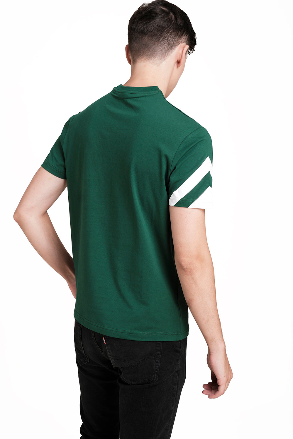 Front & Sleeve Rubber print, Solid Lycra Jersey T-shirt