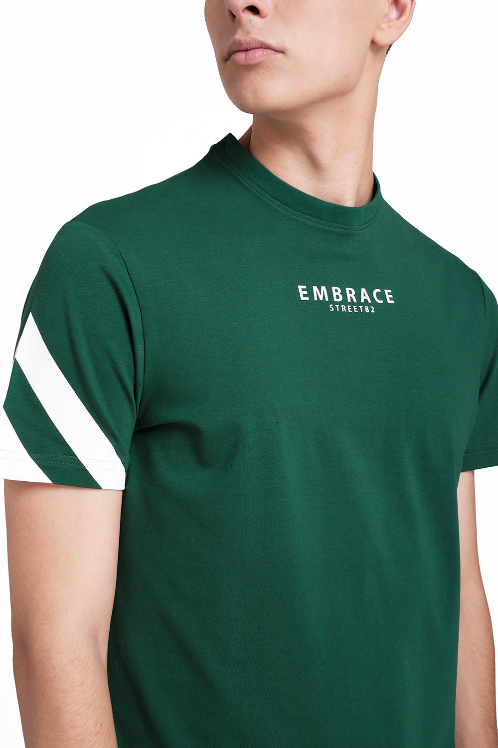 Front & Sleeve Rubber print, Solid Lycra Jersey T-shirt