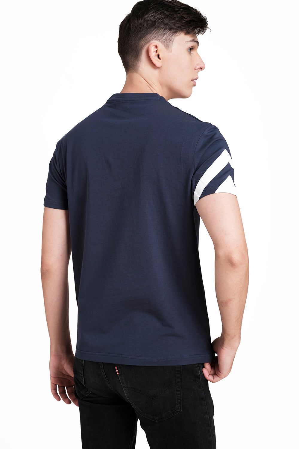 Front & Sleeve Rubber print, Solid Lycra Jersey T-shirt
