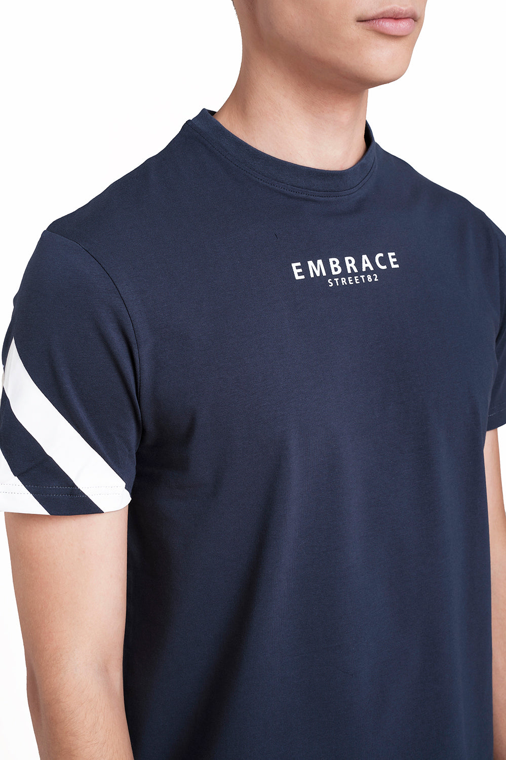 Front & Sleeve Rubber print, Solid Lycra Jersey T-shirt