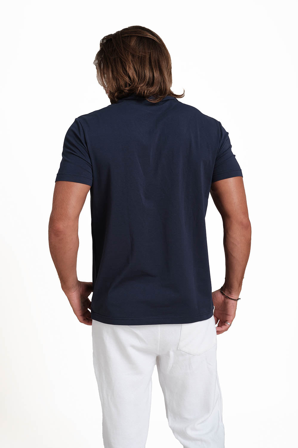 Front Puff & Rubber Print Solid Lycra Jersey T-shirt