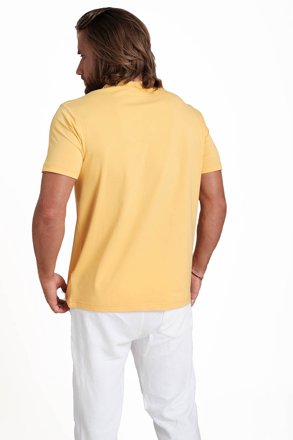 Front Puff & Rubber Print Solid Lycra Jersey T-shirt
