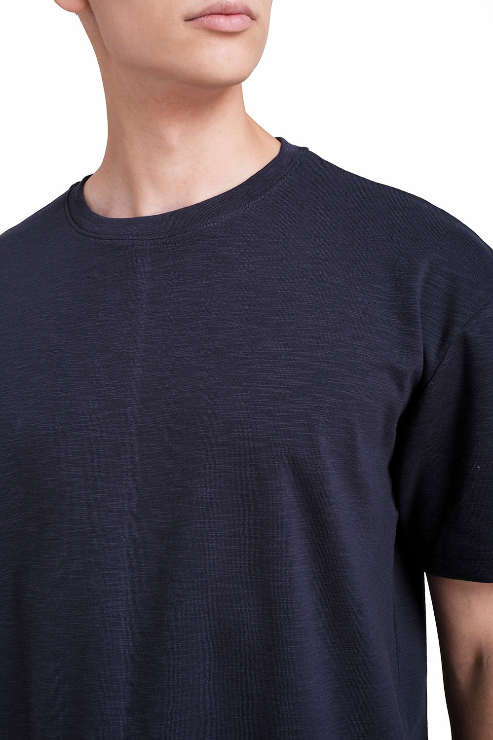 OVERSIZE - Plain, solid rib fabric, Comfort fit T-shirt.