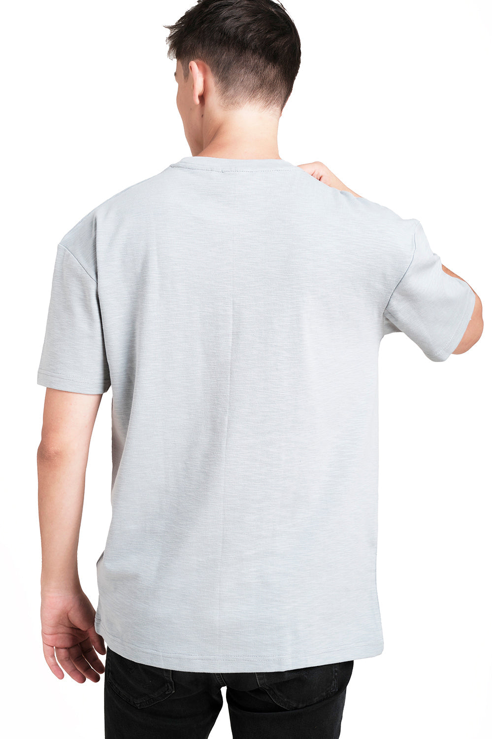 OVERSIZE - Plain, solid rib fabric, Comfort fit T-shirt.