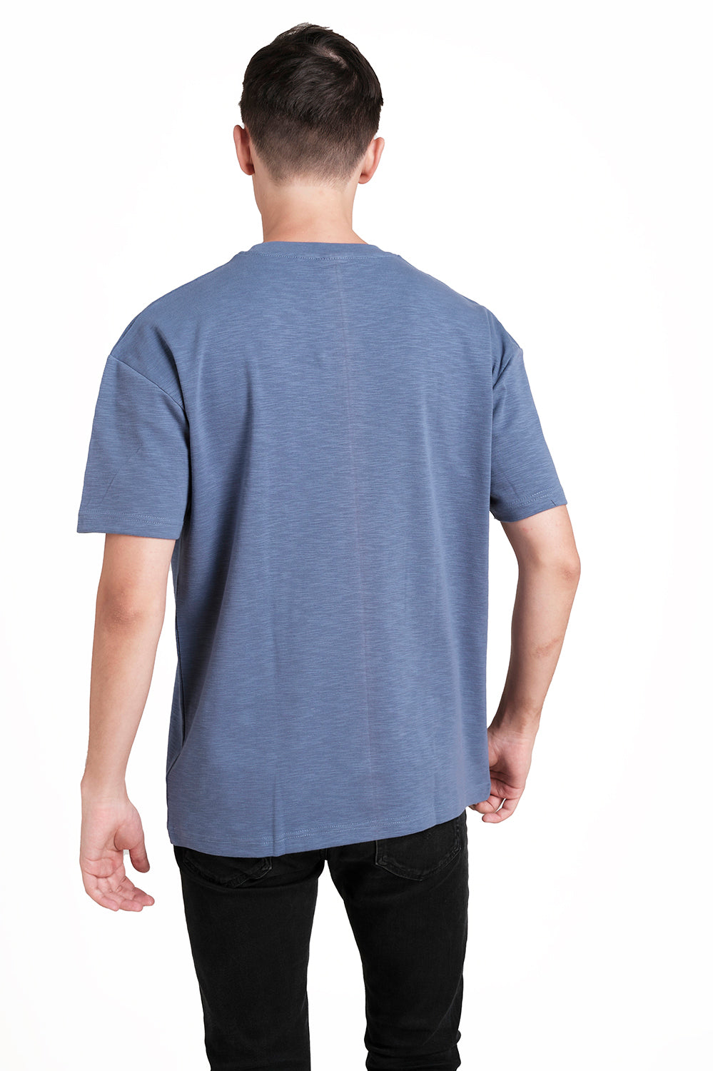 OVERSIZE - Plain, solid rib fabric, Comfort fit T-shirt.
