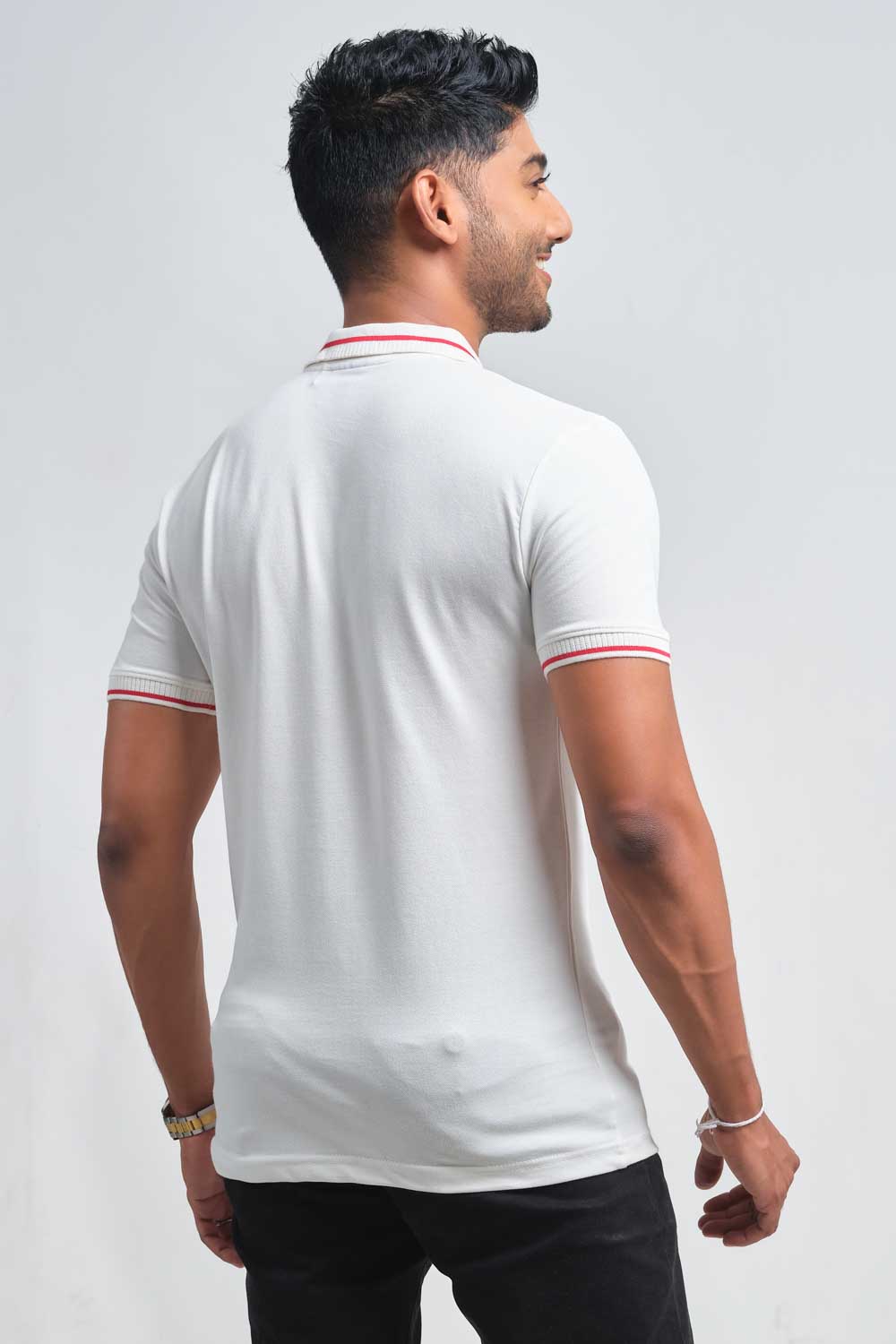 Luxury plain premium cotton with 82 knitted collar, Slim fit polo T-shirt
