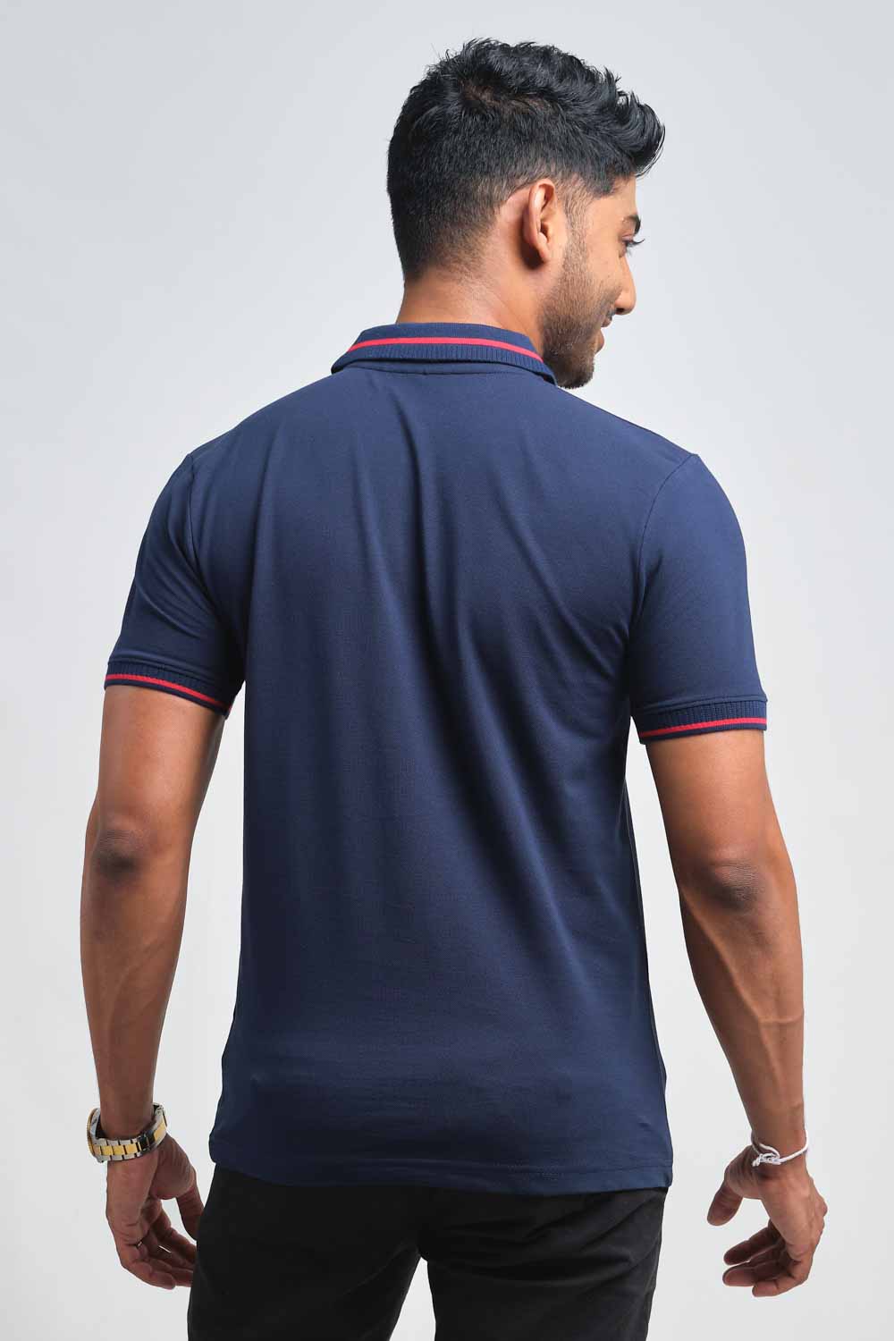 Luxury plain premium cotton with 82 knitted collar, Slim fit polo T-shirt