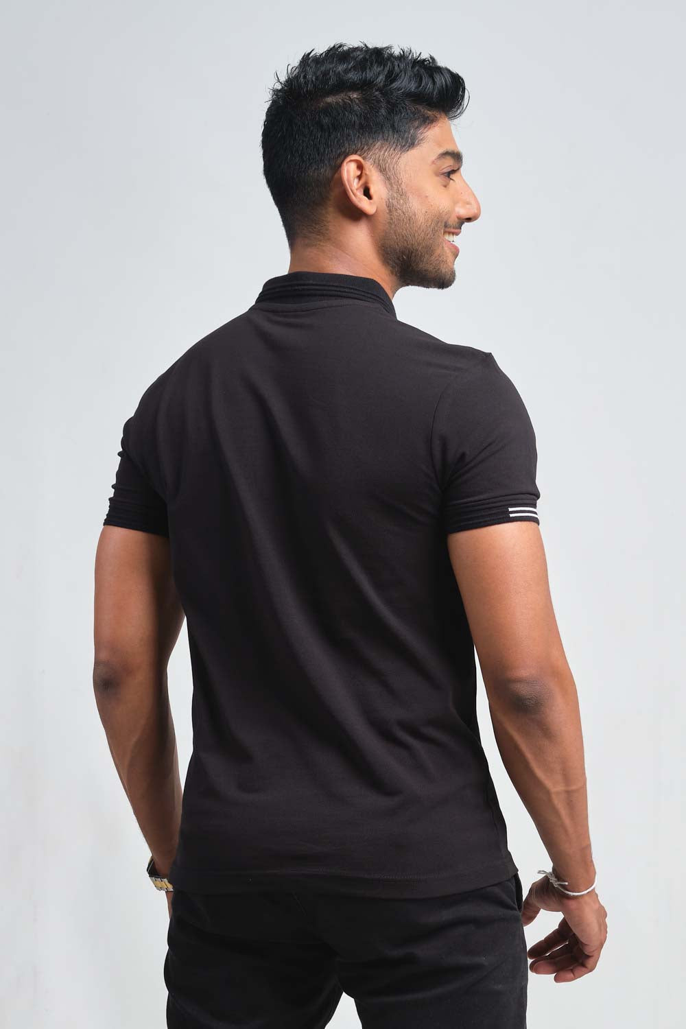 Luxury plain premium cotton with signature logo embroidery in chest, Slim fit polo T-shirt