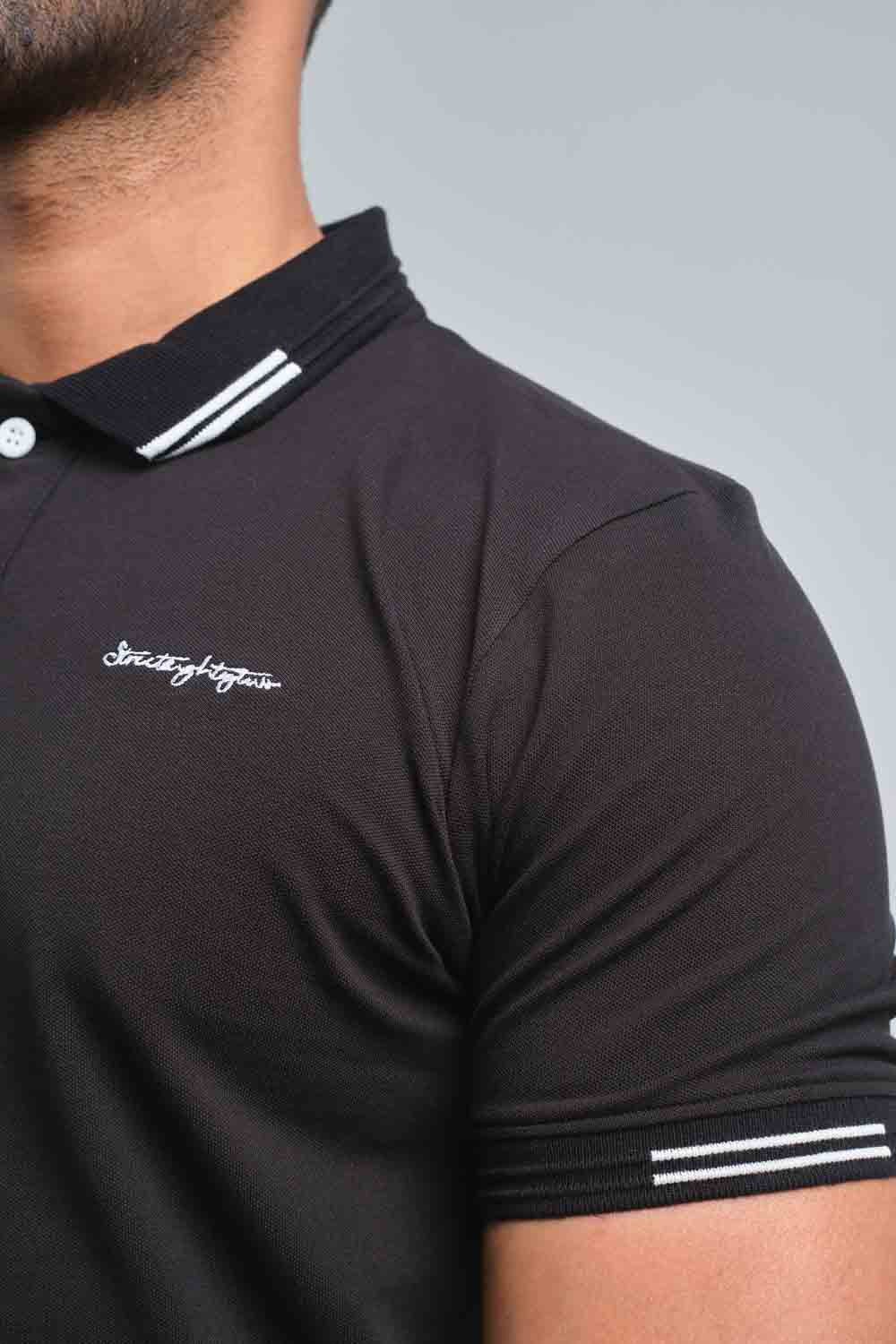 Luxury plain premium cotton with signature logo embroidery in chest, Slim fit polo T-shirt