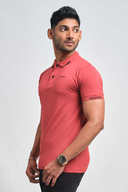 Luxury plain premium cotton with signature logo embroidery in chest, Slim fit polo T-shirt