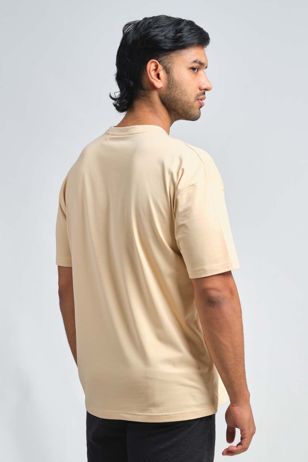 STREET82 Logo - background high build silicon print in front, luxury solid lycra jersey oversize T-shirt