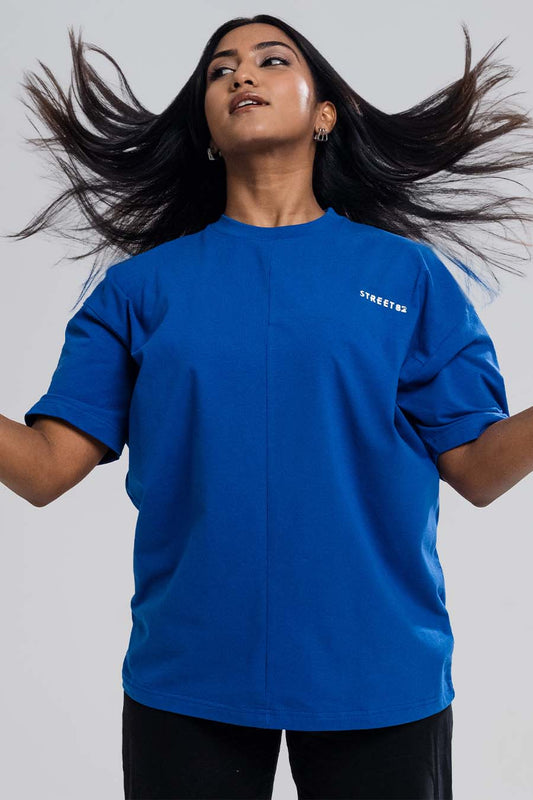 Oversize - 3 pieces attached design chest logo print - Solid Lycra Jersey T-shirt