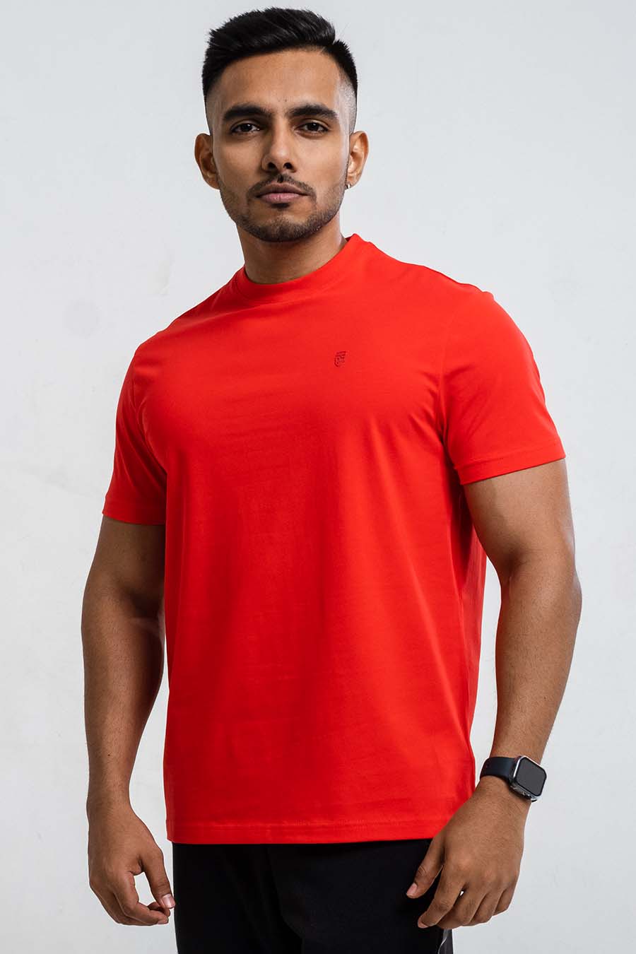 Plain High Risk Red crew neck essential t-shirt