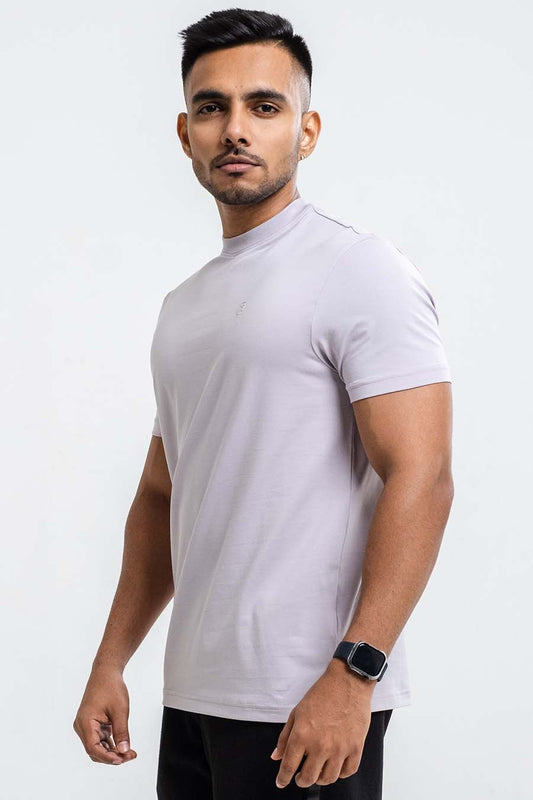 Plain High Rise Grey crew neck essential t-shirt