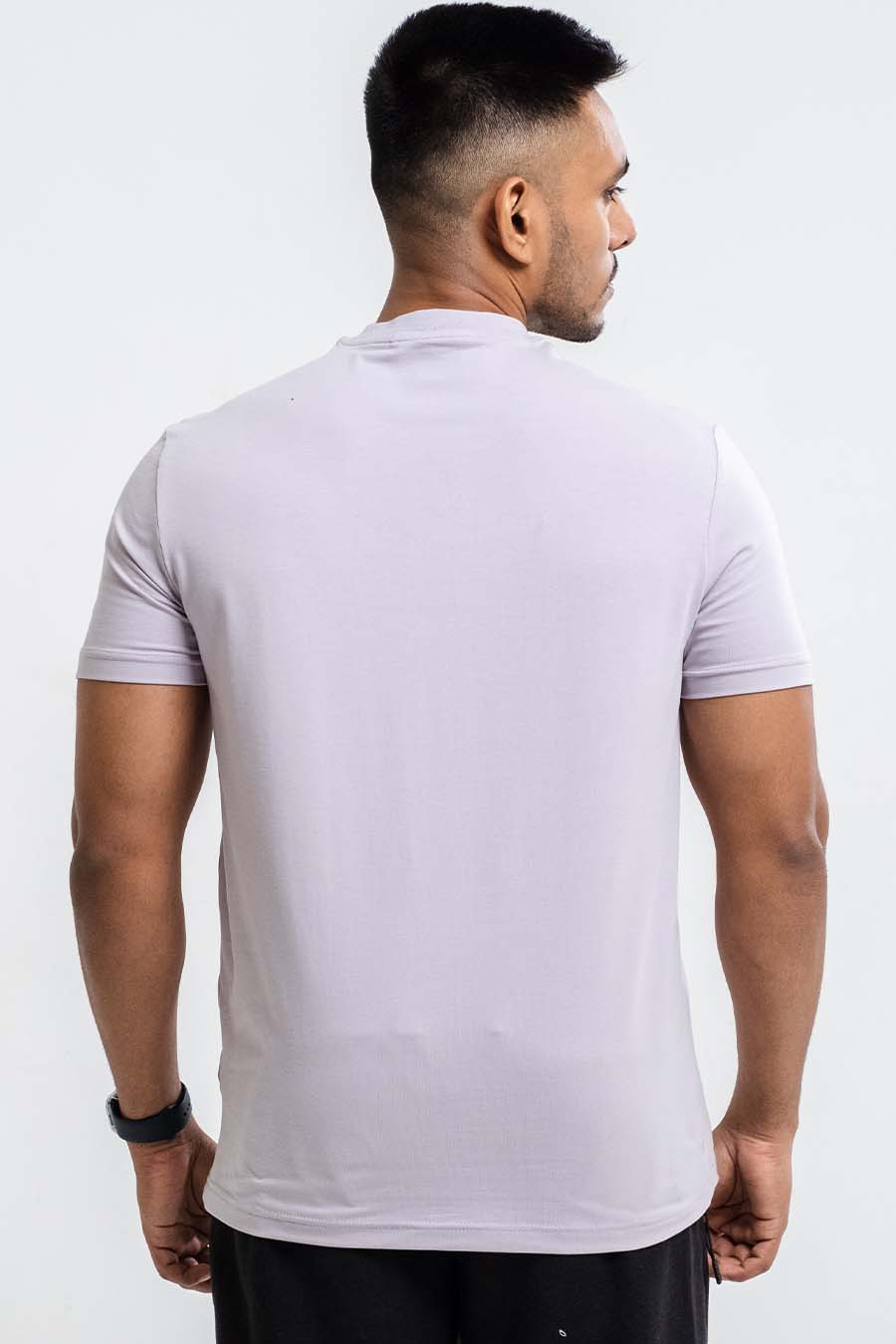 Plain High Rise Grey crew neck essential t-shirt