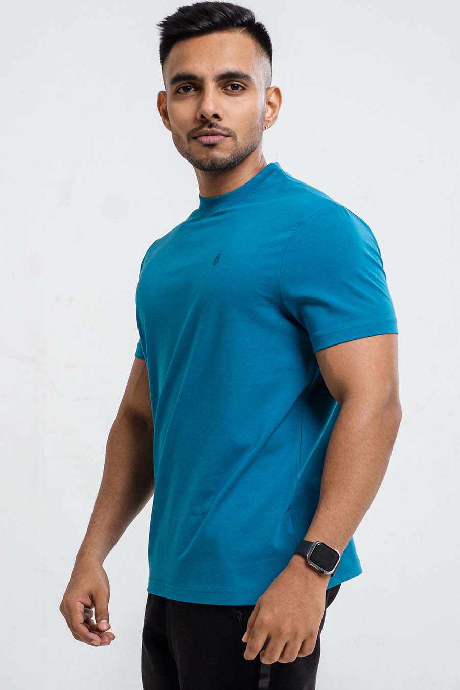 Plain Deep Lake crew neck essential t-shirt
