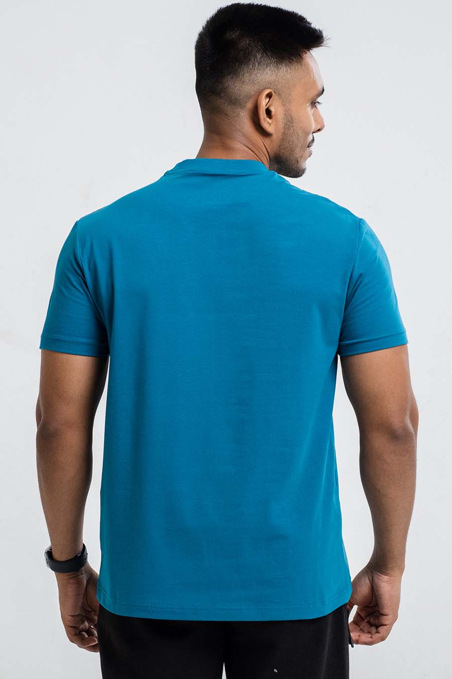 Plain Deep Lake crew neck essential t-shirt