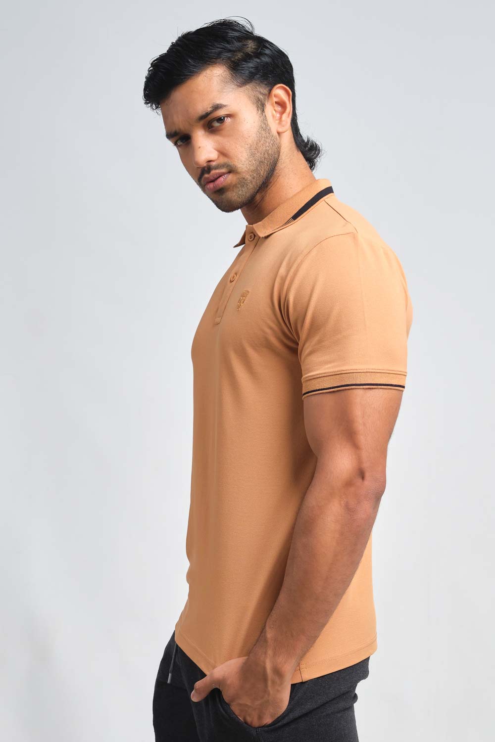 Street82 logo body color chest embrodery luxury premium cotton Slim f STREET82 INDIA