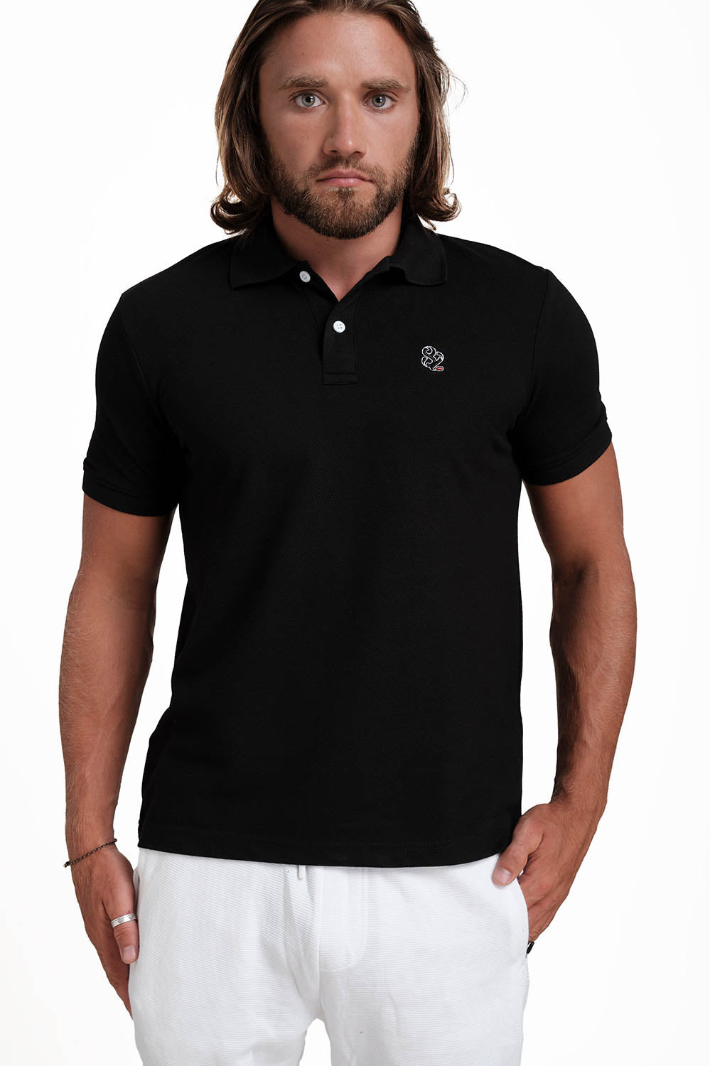 Polo plain in 9 colors T-shirts with Front Embroidery, Solid pique fabric