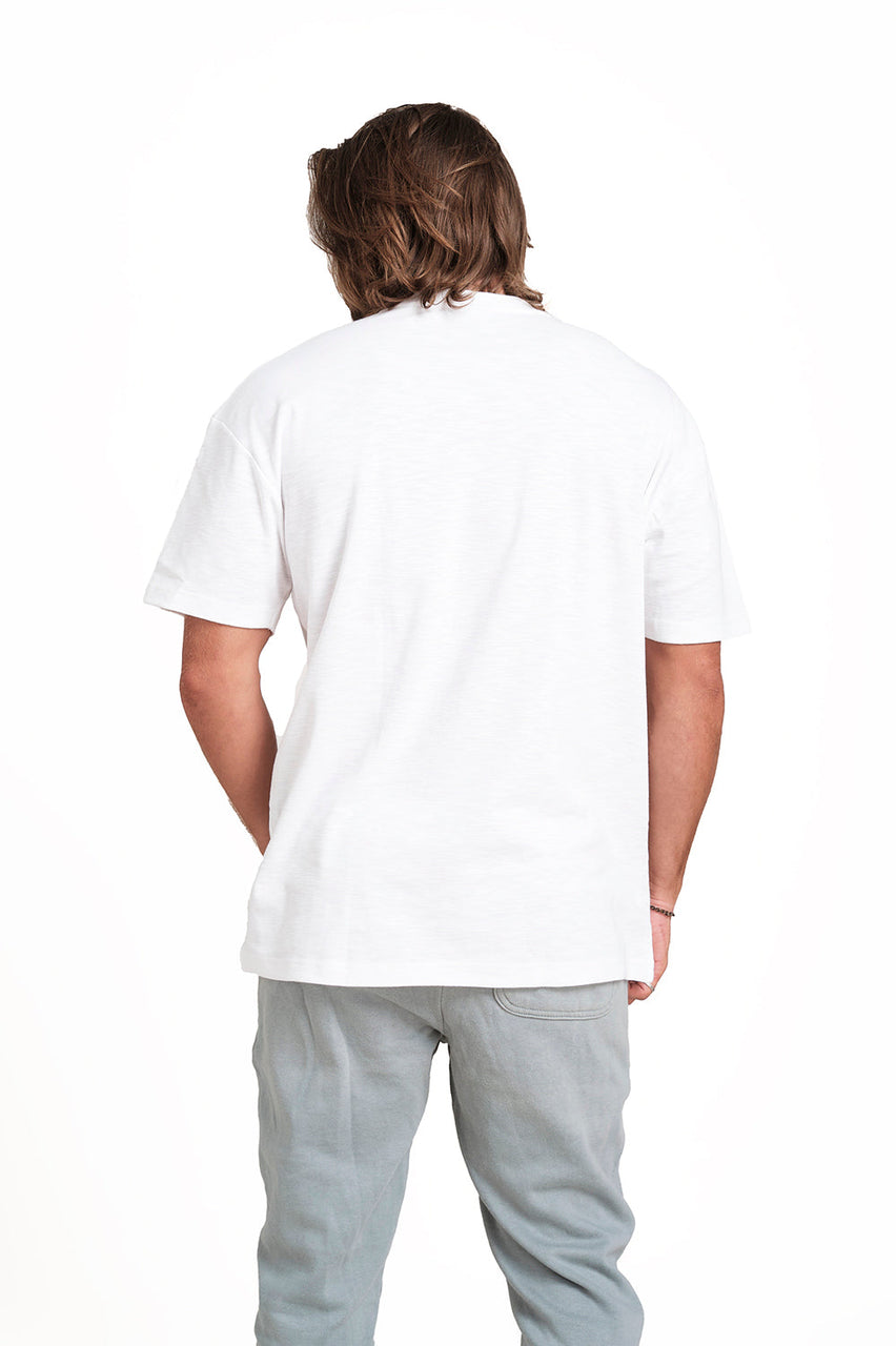 OVERSIZE - Plain, solid rib fabric, Comfort fit T-shirt.